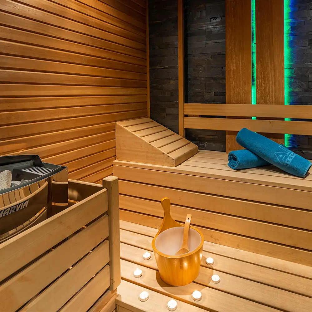 Tesettür otel konseptine uygun olarak hazırlanan sauna.