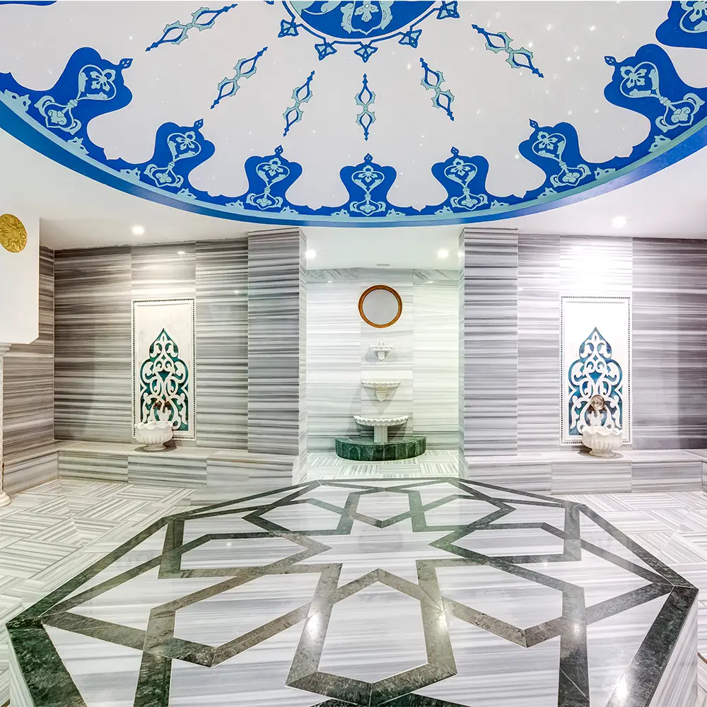 Adenya Hotel'de geleneksel yapısı ile Türk Hamamı.